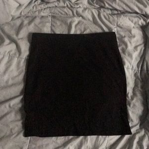 H&M black mini pencil skirt
